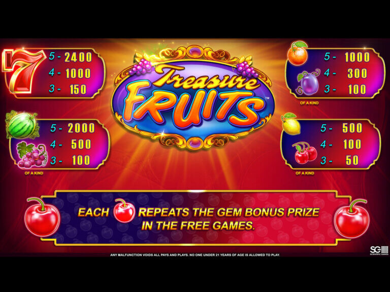 Treasure Fruits Game Still 2