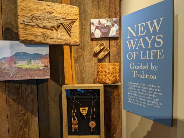 An exhibit at the Champoeg Visitor Center