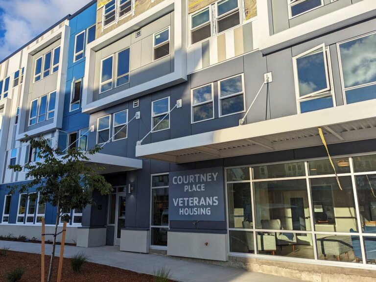 Exterior view of Courtney Place veteran housing in Salem